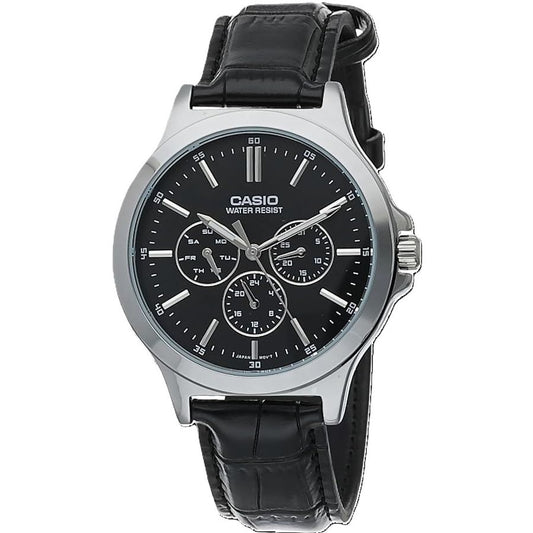 CASIO COLLECTION Mod. MULTIFUNCTION, LEATHER - BLACK