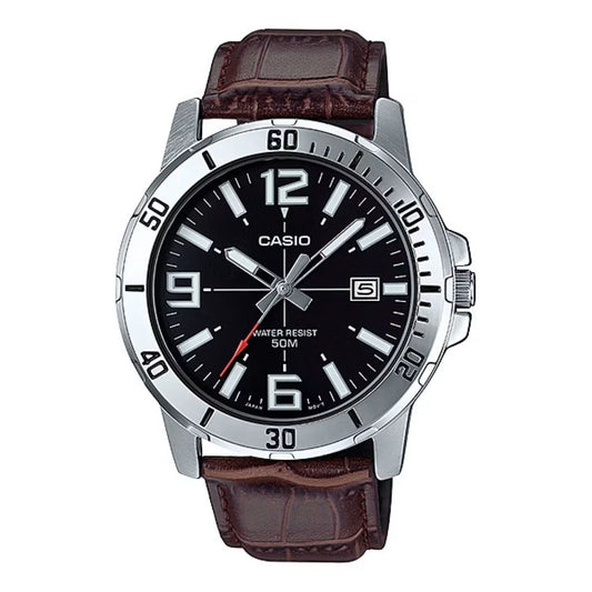 CASIO SPORT COLLECTION Mod. DIVER 50M LEATHER - BROWN-0
