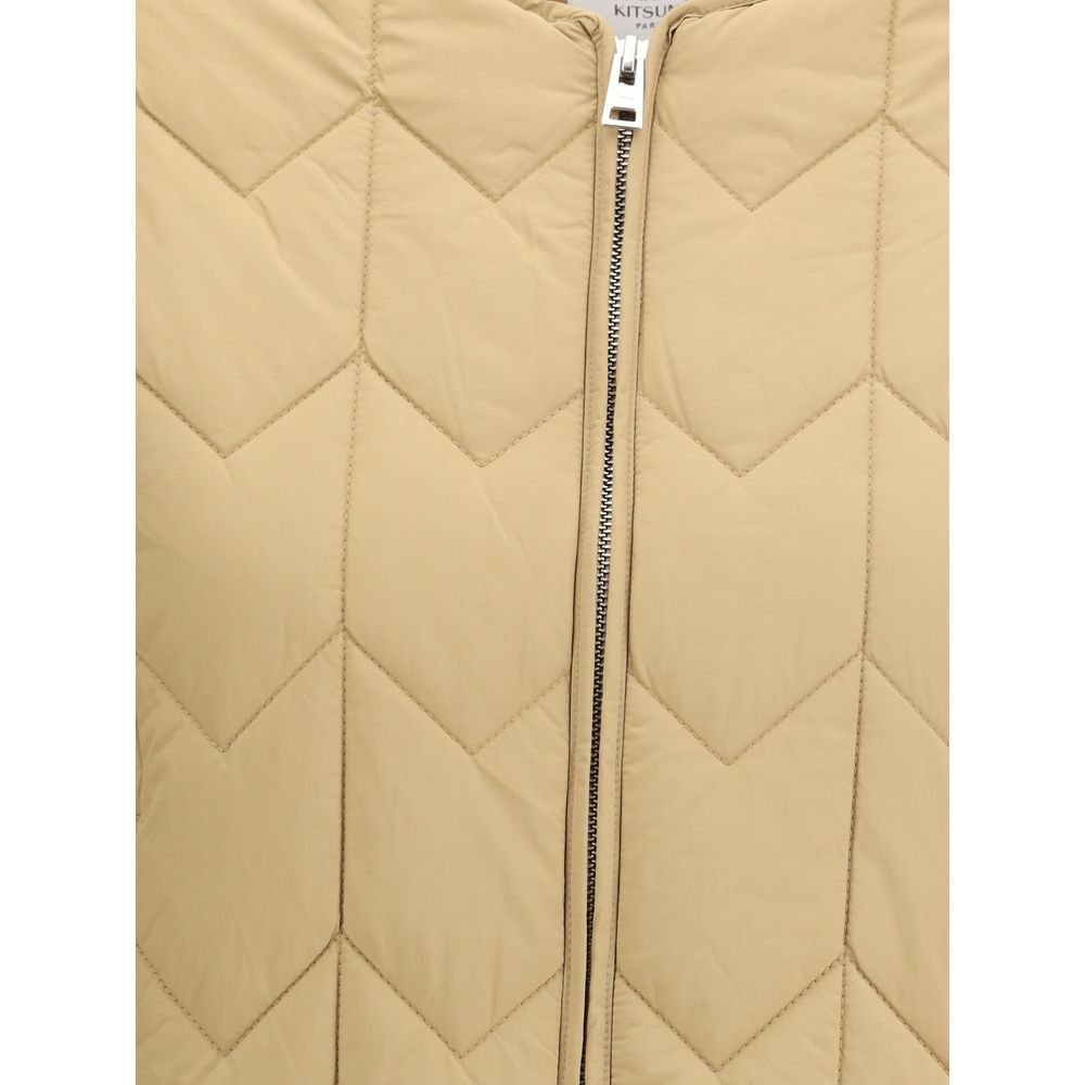 Maison Kitsuné Brown Polyamide Shell Jacket 1728,72470364320,Brown,Clothing,Jackets & Coats - Clothing,L,Maison Kitsuné,New with tags,Shell Jackets - Jackets & Coats - Clothing,Women