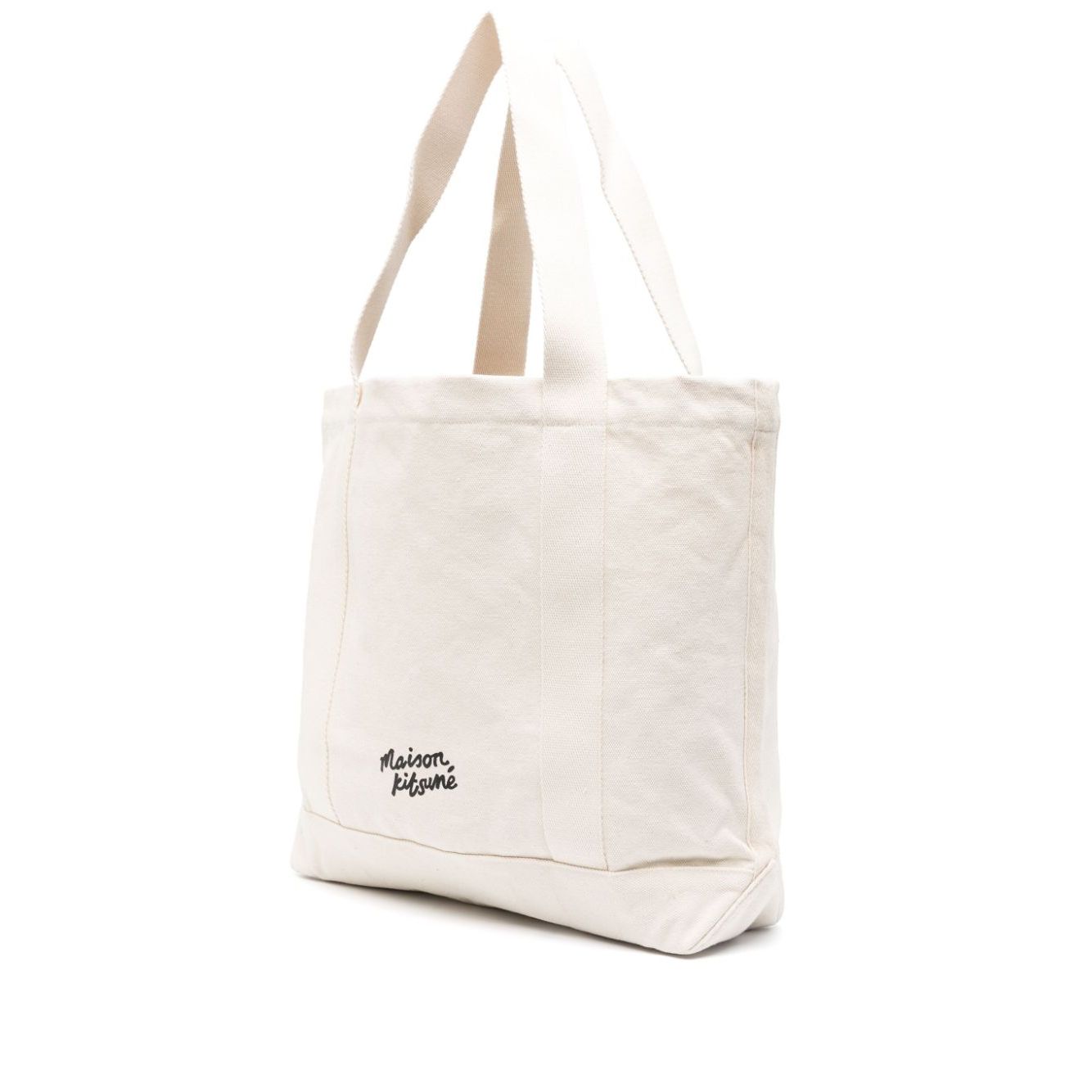 Maison Kitsuné Maison Kitsune fox head-print cotton tote Shopper