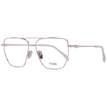 Maje Rose Gold Women Glasses Frame, aviator style, metal full-rim, demo lenses, size 53-13-140, includes branded case.