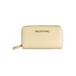 Mario Valentino Beige Polyethylene Wallet with zip closure, logo, 6 compartments, coin purse, card spaces, contrasting details.