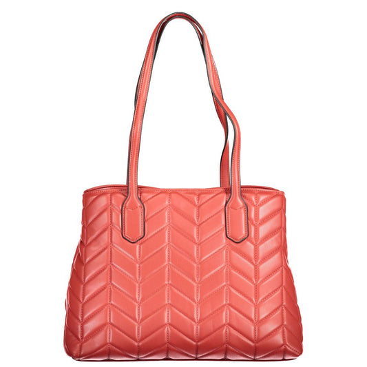 Mario Valentino Red Polyethylene Women Handbag with handles and shoulder strap