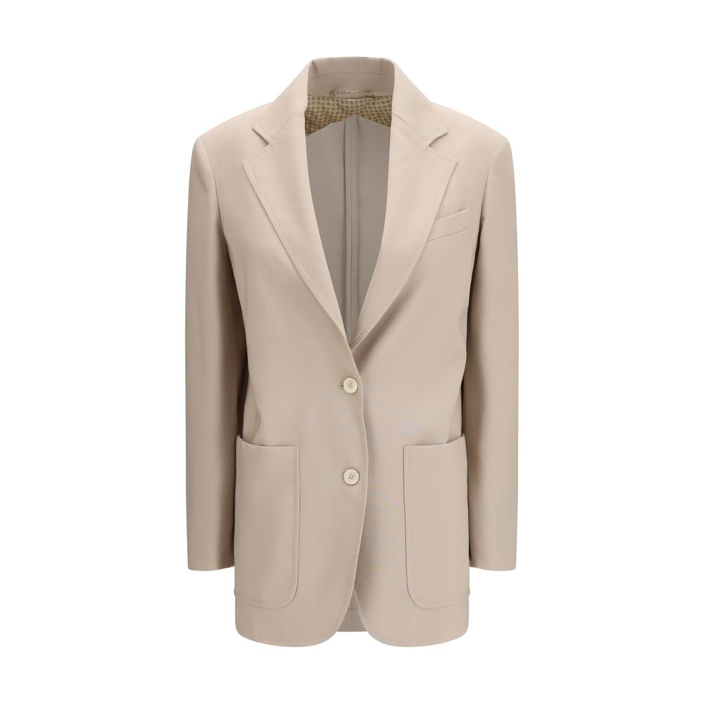 Max Mara Beige Fleece Wool Blazer 1728,72470364320,Beige,Blazers - Suits & Blazers - Clothing,Clothing,IT38 | S,Max Mara,New with tags,Suits & Blazers - Clothing,Women