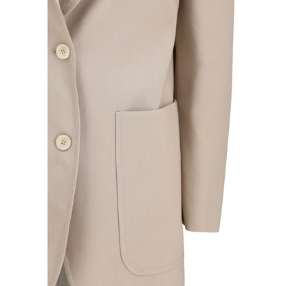 Max Mara Beige Fleece Wool Blazer 1728,72470364320,Beige,Blazers - Suits & Blazers - Clothing,Clothing,IT38 | S,Max Mara,New with tags,Suits & Blazers - Clothing,Women