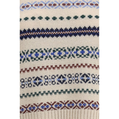 Pattern detail of the Max Mara Multicolor Marabou Sweatshirt showcasing intricate knit design in multiple colors.