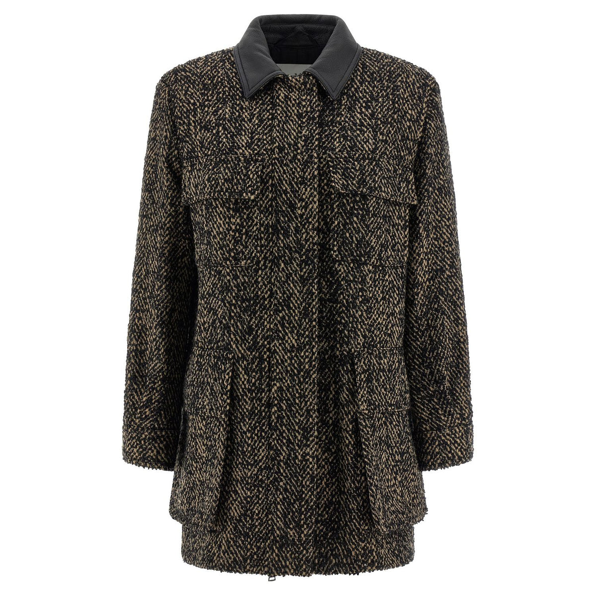 Max Mara Multicolor Virgin Wool Shell Jacket