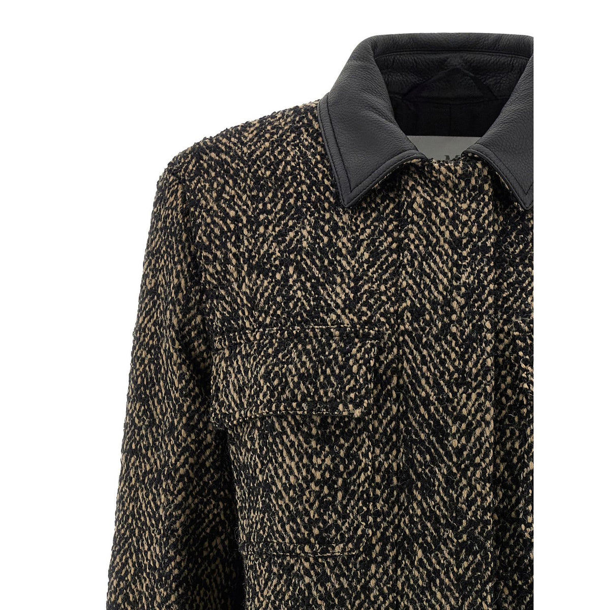 Max Mara Multicolor Virgin Wool Shell Jacket