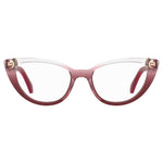 Moschino Red Acetate Frames - Women's Crystal Red Glasses MOS605-6XQ, Stylish Fashion Eyewear, Lens/Bridge/Temple: 51/18/140 mm
