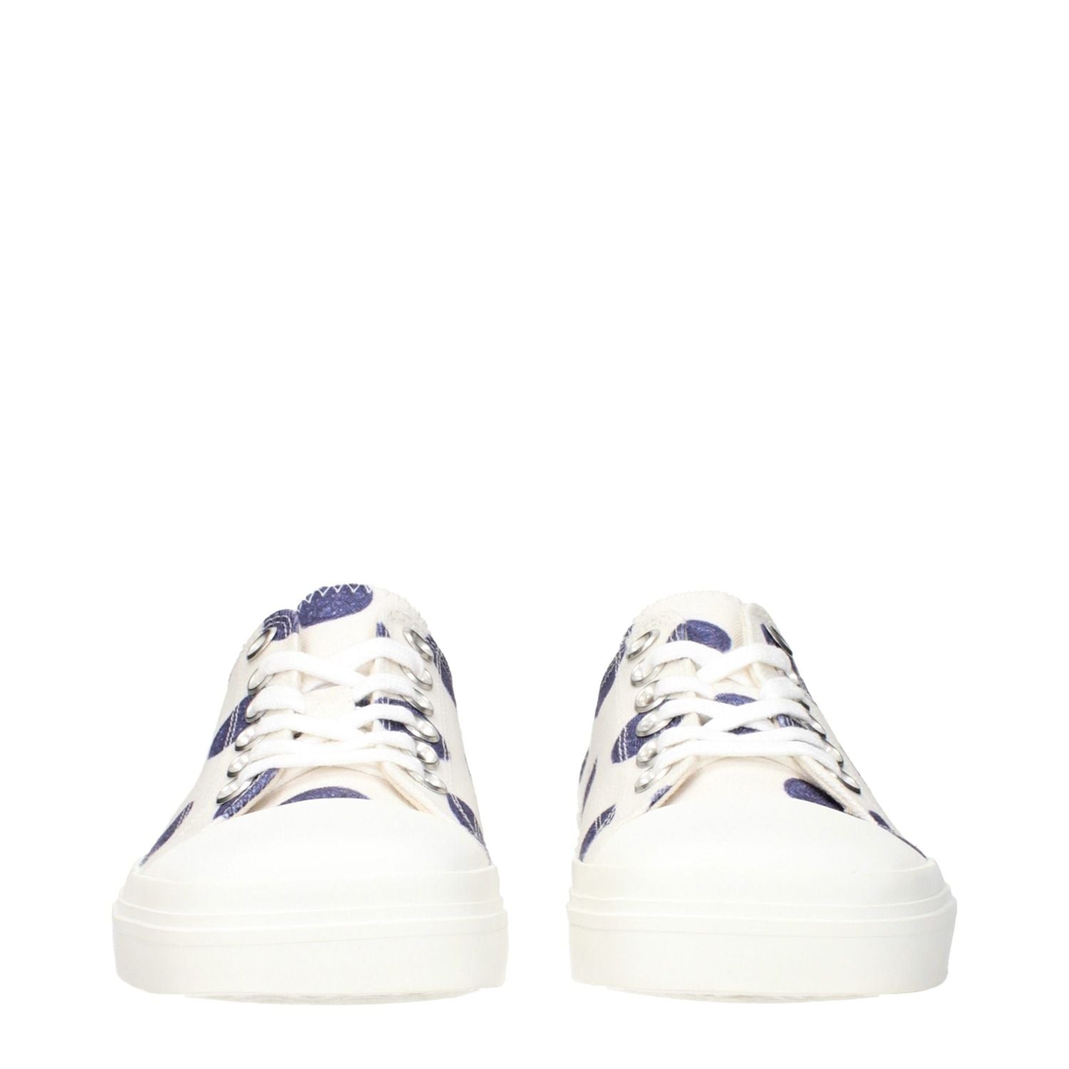 Moschino White Fabric Low Top Sneakers
