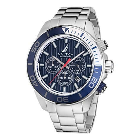 NAUTICA Mod. NAPNOF303 gent quartz watch with 10 ATM water resistance and 48 mm case, mineral dial. Comes in official box.
