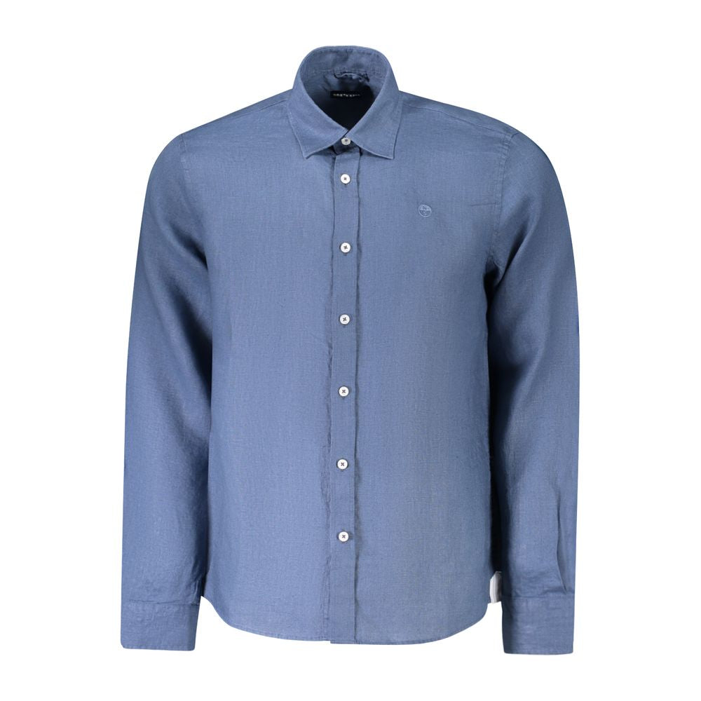 North Sails Blu Lino Men Shirt