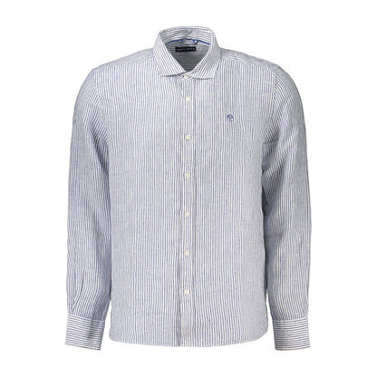 North Sails Blue Linen Pattern Shirt