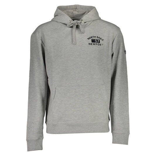 North Sails Grey Cotton Men's Hoodie