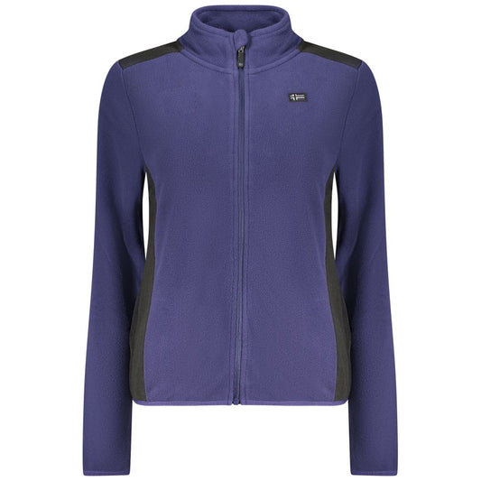 Norway 1963 Blue Polyester Sweatshirt with long sleeves, contrasting details, and zip closure