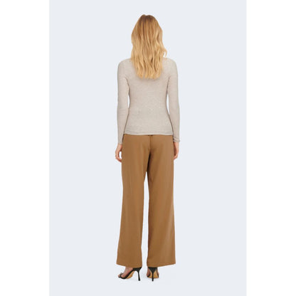 Only Beige Polyester Turtleneck