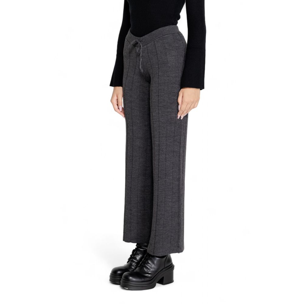 Alt Tag: Woman wearing Only Gray Marabou Pant, fall/winter collection, 100% acrylic