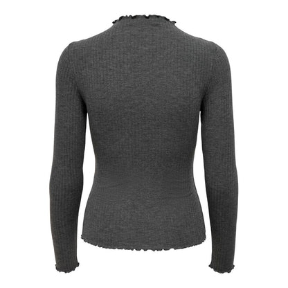 Only Gray Polyester Turtleneck