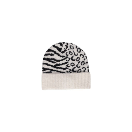 Only White Marabou Caps Baseball Hat, animal print beanie, acrylic-polyester blend
