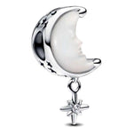 PANDORA CHARMS Mod. MOON & NORTH STAR DESIGNER FASHION JEWELLERY