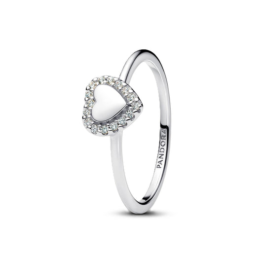 PANDORA JEWELRY Mod. ENGRAVABLE HEART HALO RING