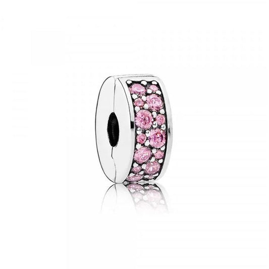 PANDORA JEWELRY Mod. PINK PAVÉ CLIP CHARM
