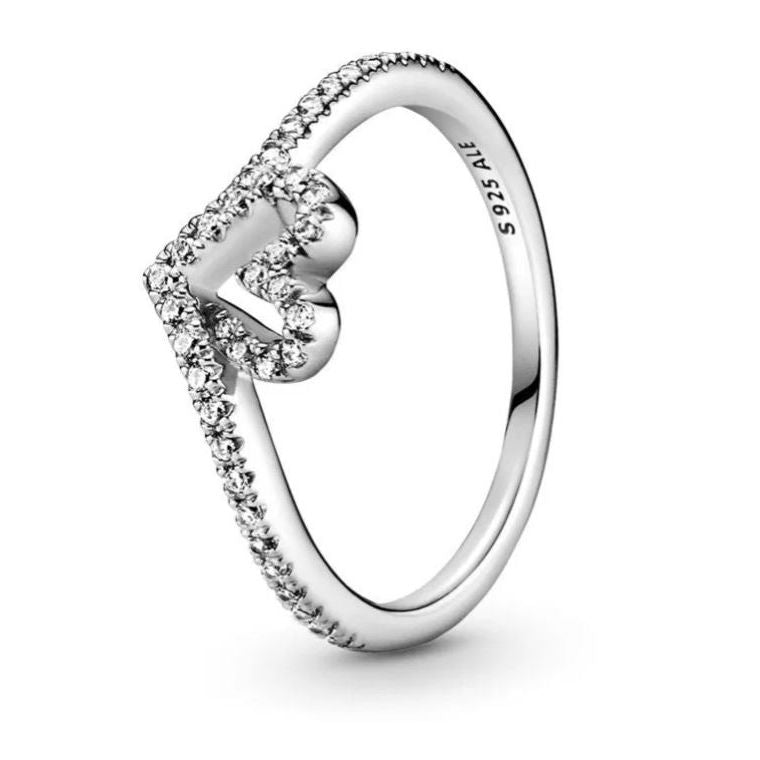 PANDORA JEWELRY Mod. SPARKLING WISHBONE HEART RING