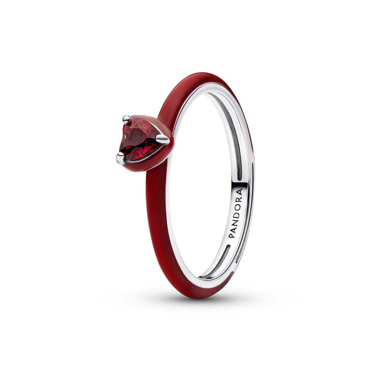 PANDORA Mod. RED CHAKRA HEART RING