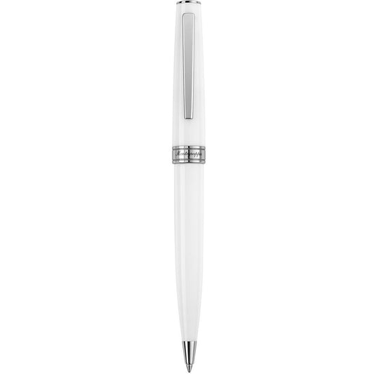 PENNE MONTEGRAPPA MOD. ISA1RBAW luxury white pen with silver accents, elegant and stylish design for professional use.