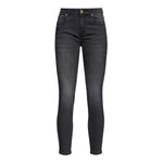 PINKO Black Cotton Women Jeans with Love Birds embroidery, cropped skinny-fit, comfortable and contouring silhouette.