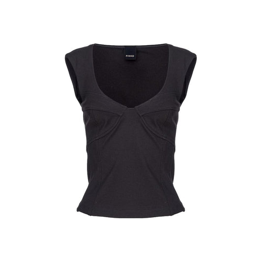 PINKO Black Viscose Women Top