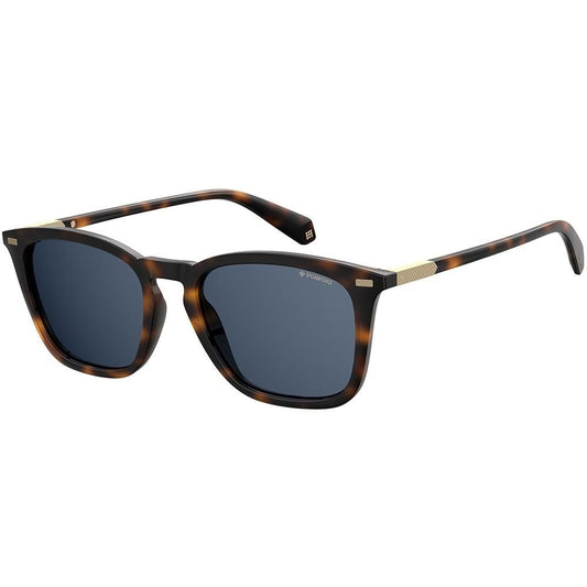 POLAROID MOD. PLD 2085_S sunglasses for men, polycarbonate frame, tortoiseshell design with blue lenses.