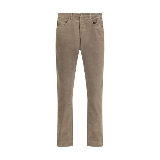 PT Torino Beige Cotton Casual Pants