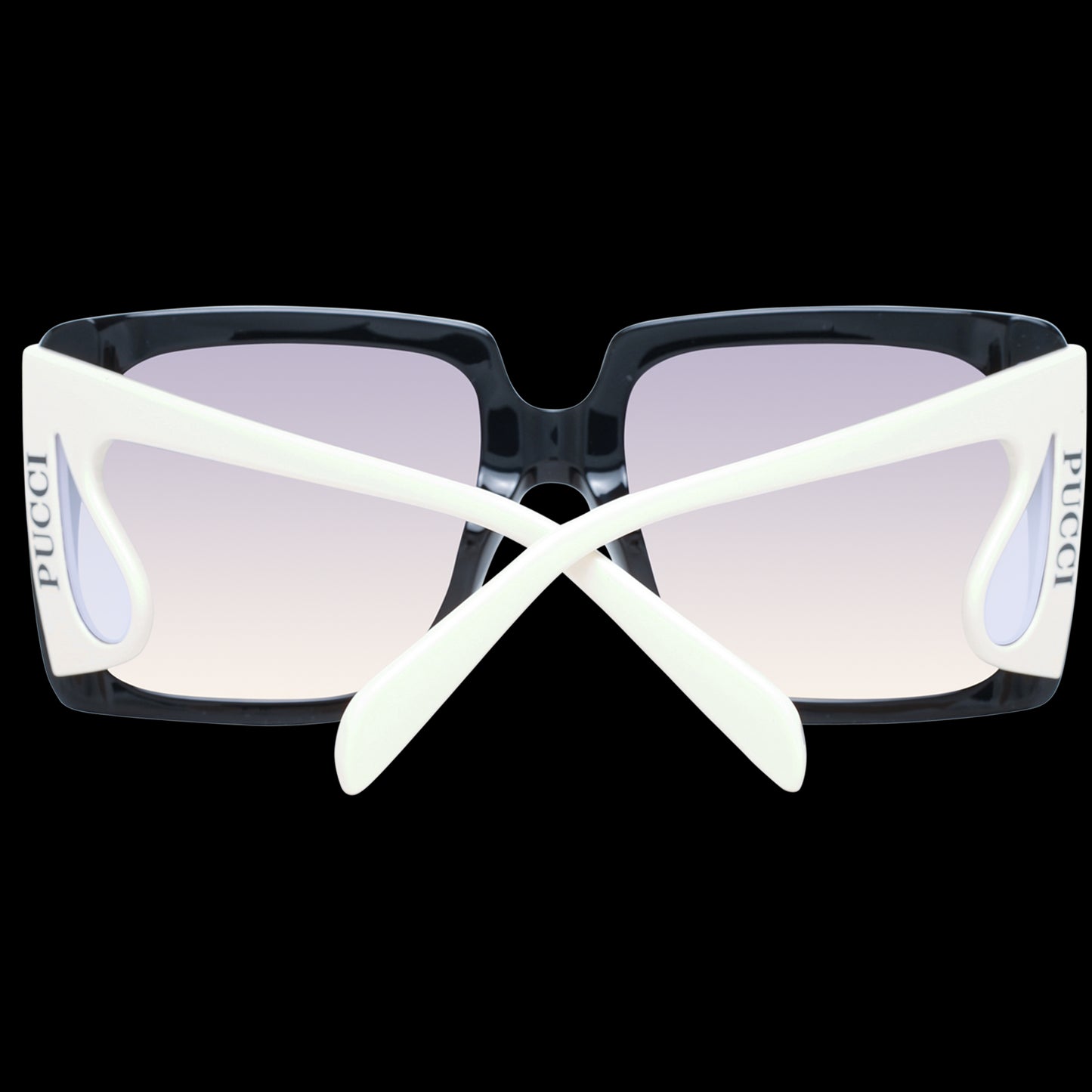 PUCCI MOD. EP0167 5801B sunglasses for ladies with black frame and white arms, stylish eyewear.