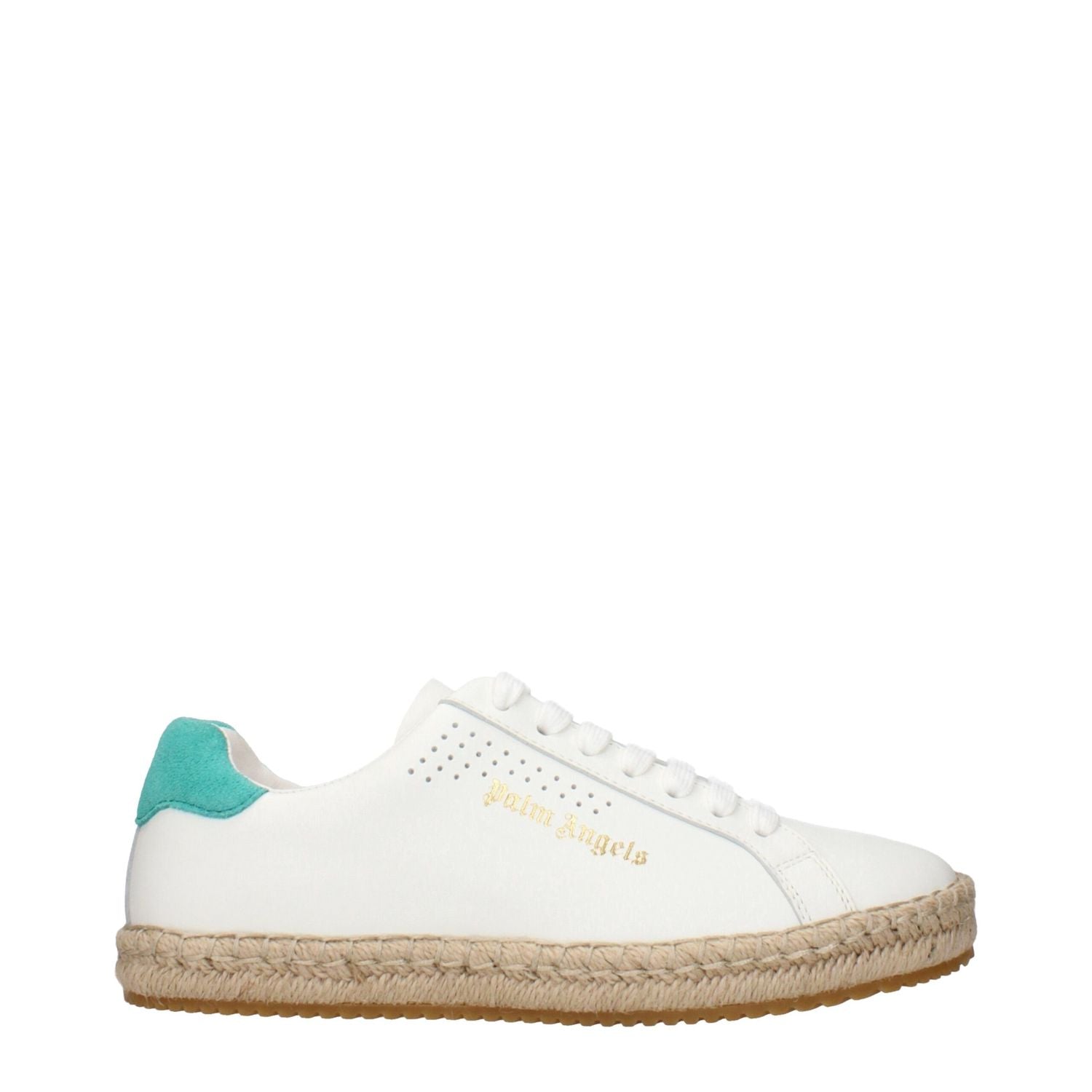 Palm Angels White Leather Low Top Sneakers