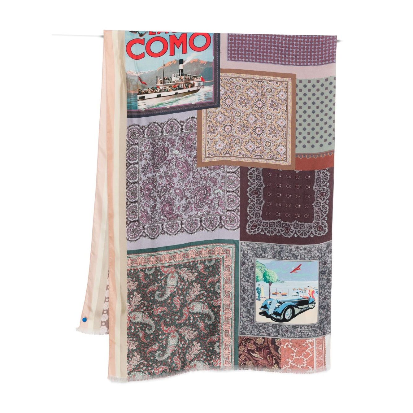 Pierre Louis Mascia Lago di Como silk printed scarf