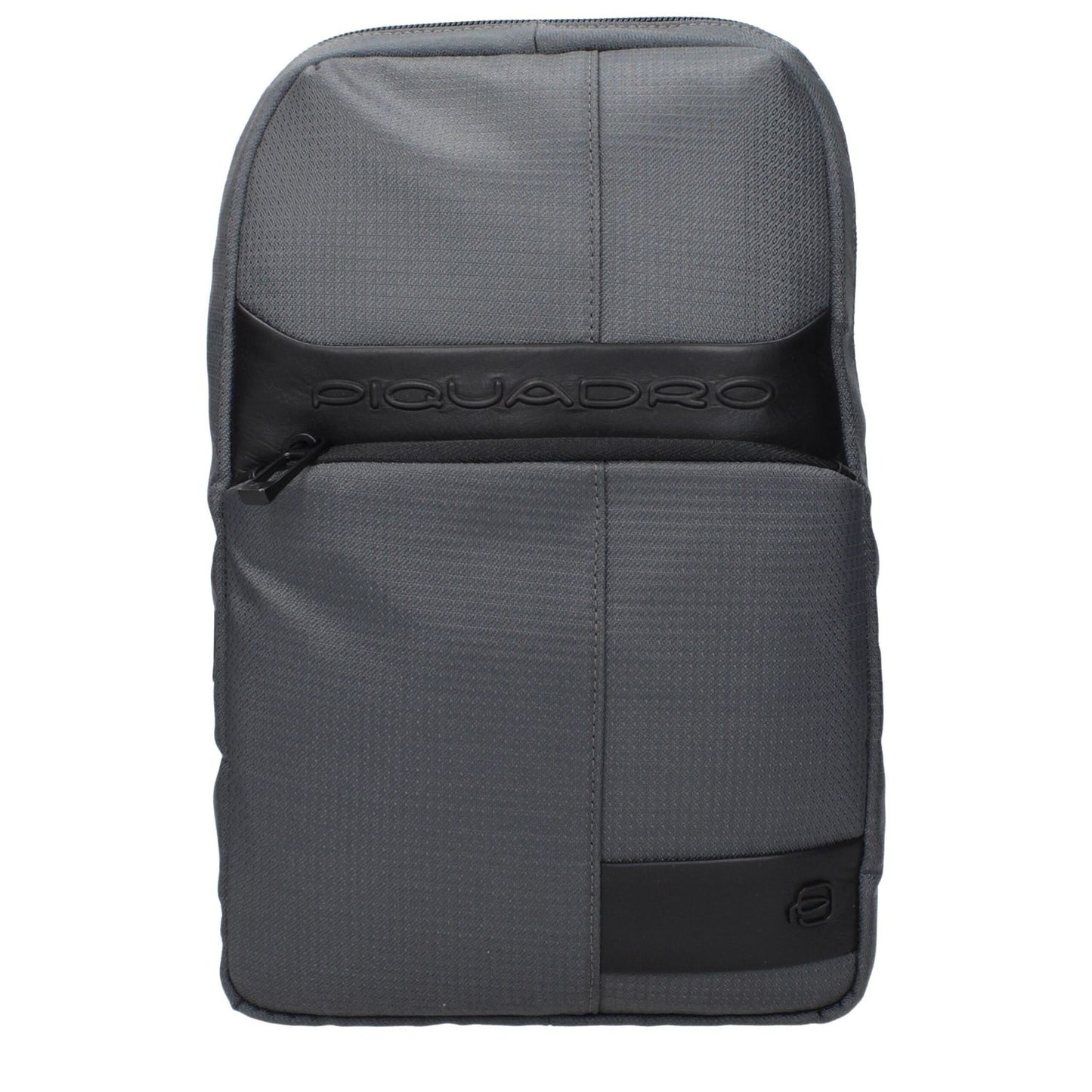Piquadro Gray Fabric Crossbody Bag