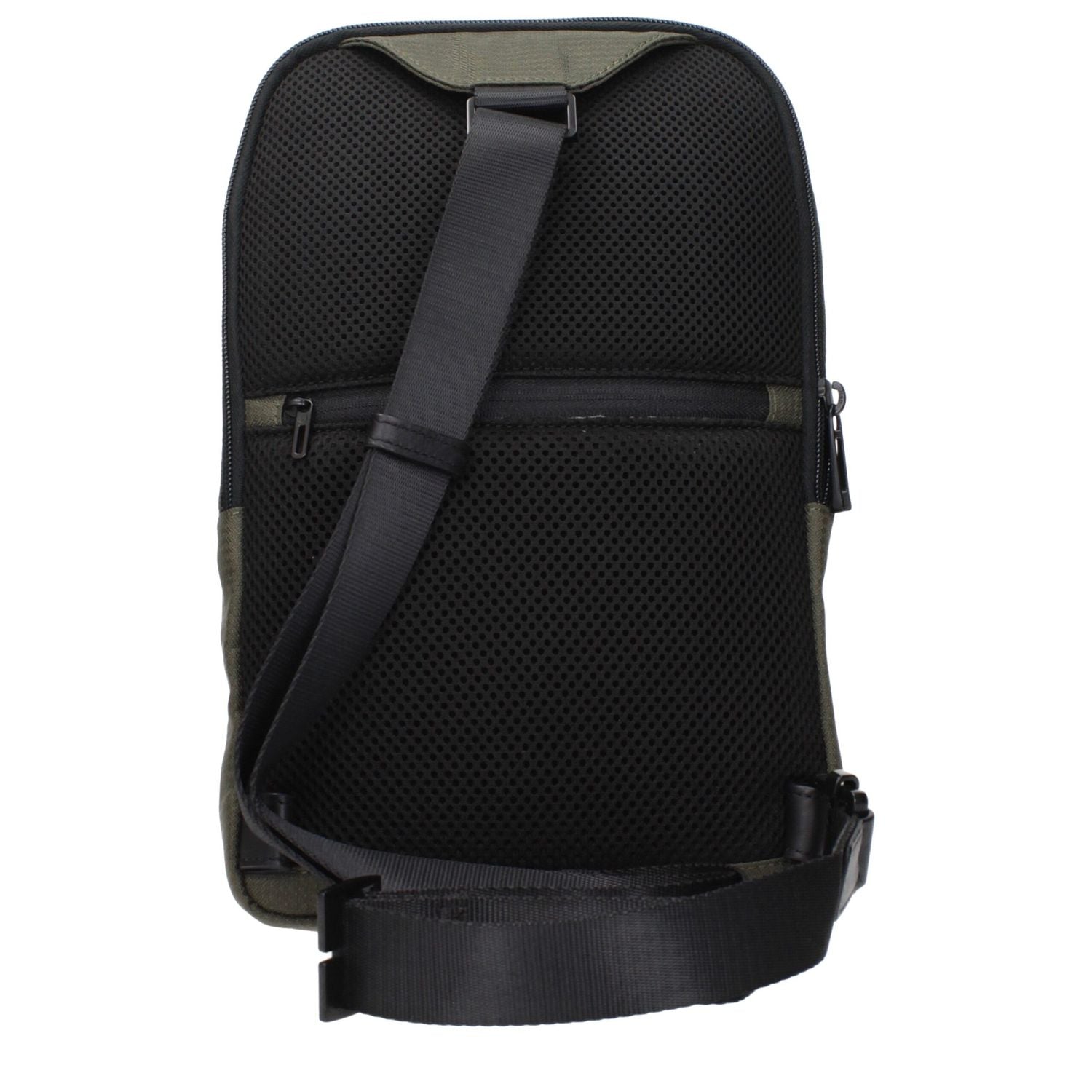 Piquadro Green Fabric Crossbody Bag