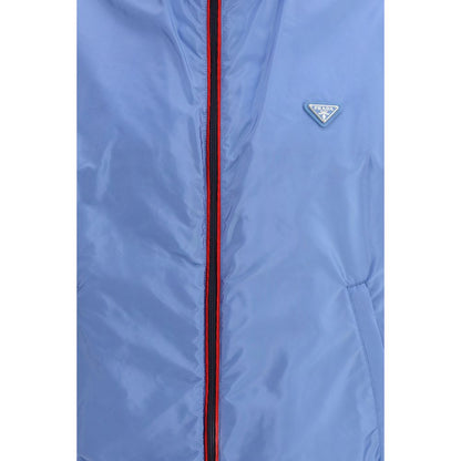 Prada Blue Recycled Polyamide Shell Jacket