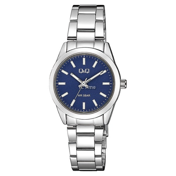 Q&Q FASHION Mod. Q82A-002PY ladies wristwatch, 5 ATM water resistant, metal case, quartz movement, mineral dial, stainless steel bracelet
