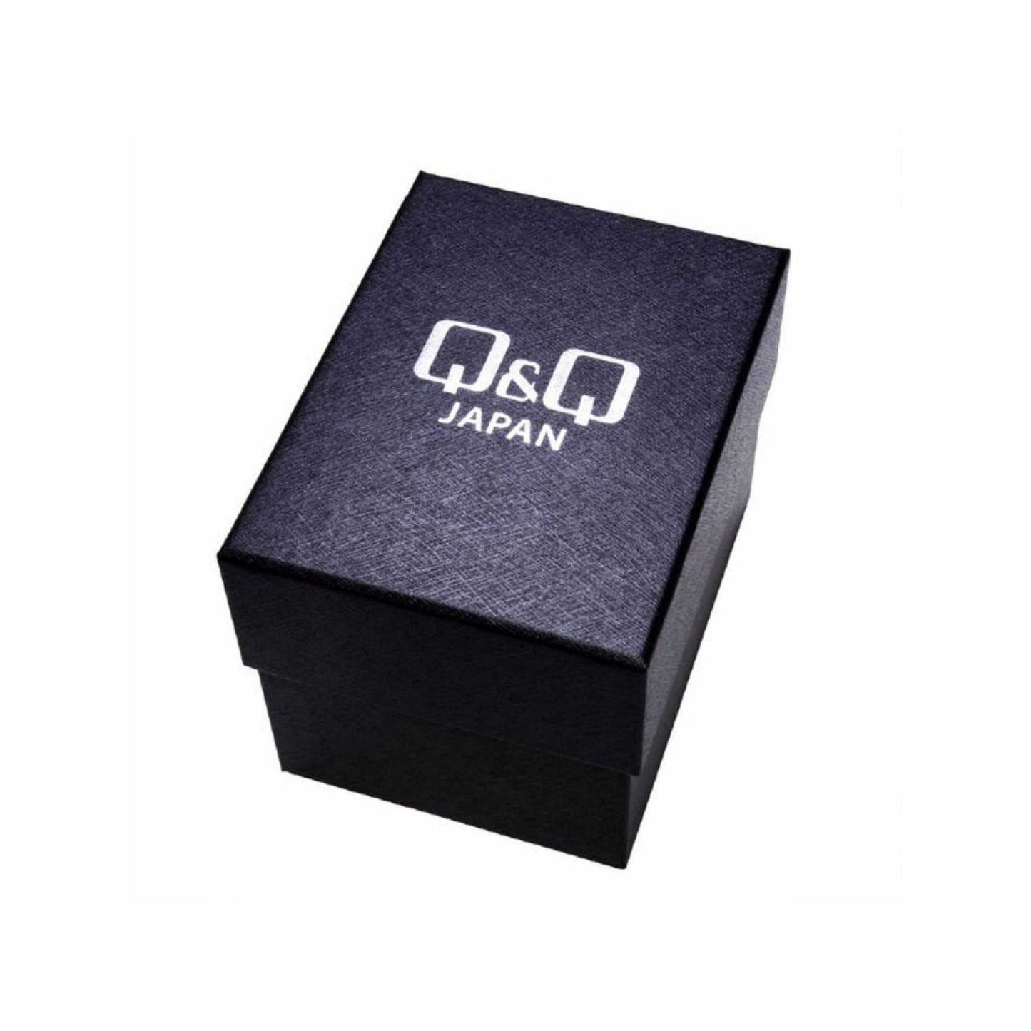 Official packaging box for Q&Q FASHION Mod. QA20J054Y wristwatch, showcasing brand logo and premium design.
