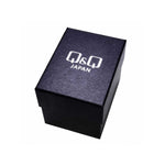 Official packaging box for Q&Q FASHION Mod. QA20J054Y wristwatch, showcasing brand logo and premium design.