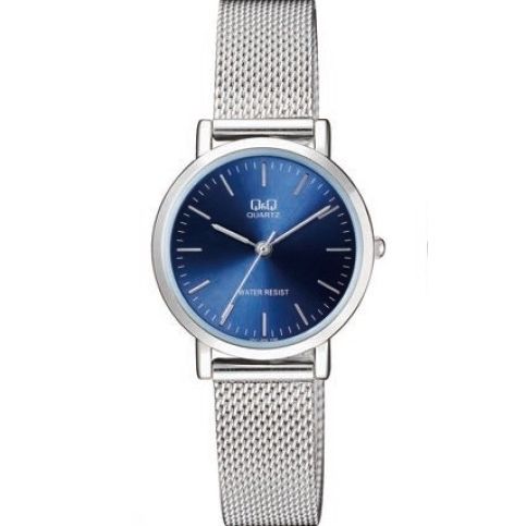 Q&Q FASHION Mod. QA21J202Y women's wristwatch, 5 ATM water resistant, 30mm metal case, metal strap, quartz movement, official packaging.