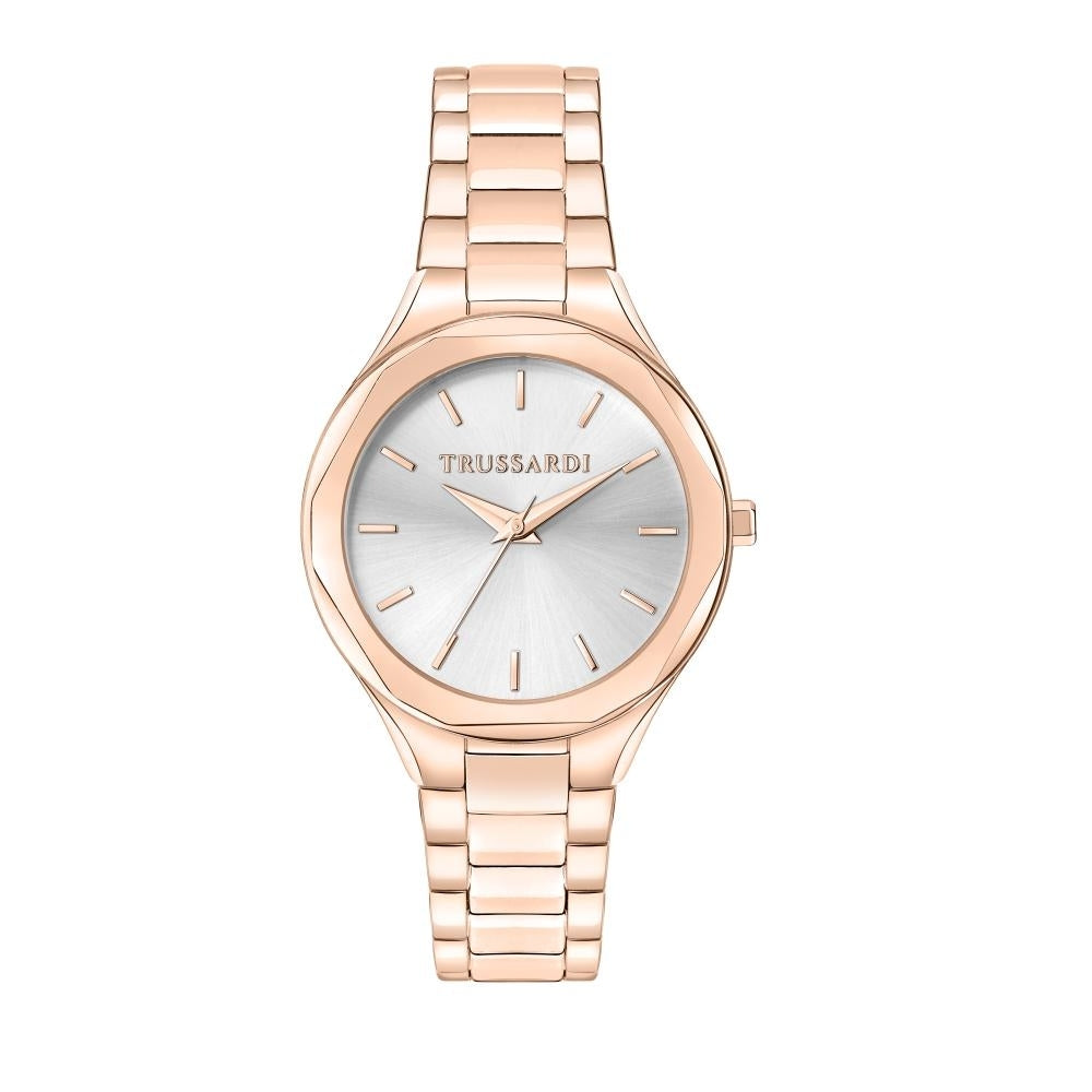 TRUSSARDI MOD. SMALL ladies wristwatch with 32mm silver dial and quartz movement