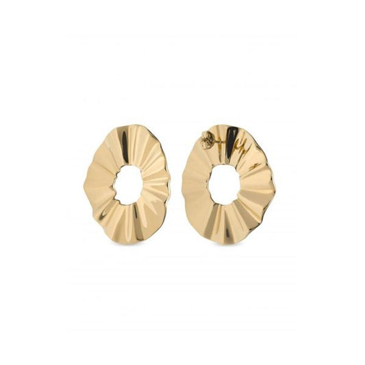 ROSEFIELD JEWELS JEWELRY Mod. BLWEG-J213 gold earrings with unique textured design