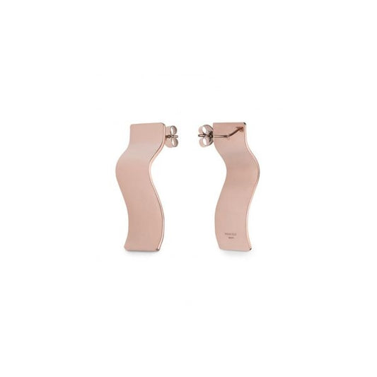 Elegant earrings from ROSEFIELD JEWELS JEWELRY Mod. BWCER-J222 in rose gold with a wavy design, perfect for any occasion.