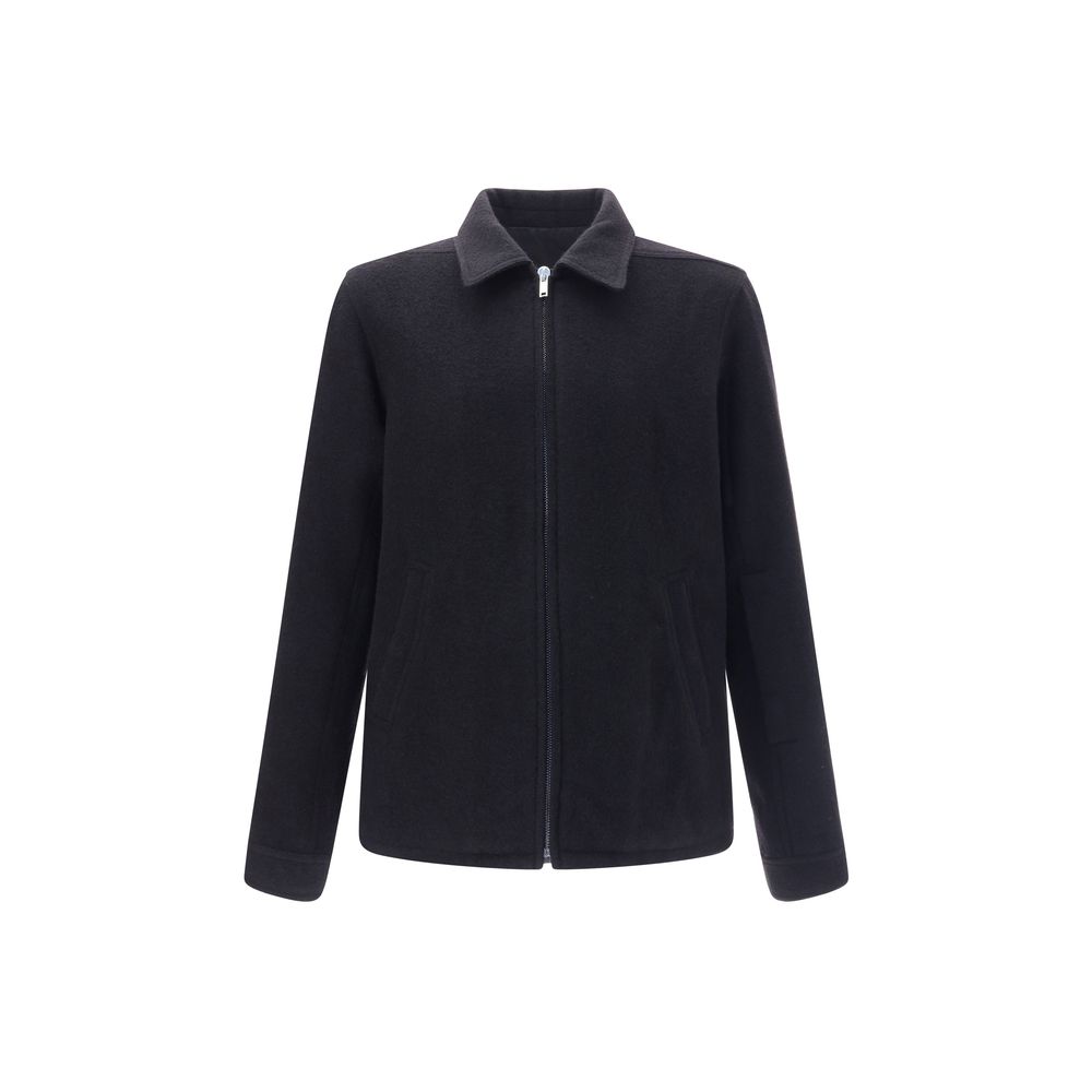Rick Owens Black Fleece Wool Coat