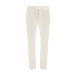 SA SU PHI Angela Pants in wool and silk, monochrome palazzo style with side pockets, made in Italy, AW23 season.