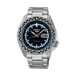 SEIKO 5 Mod. CHECKER FLAG AUTOMATIC LIMITED EDITION watch with stainless steel bracelet and checkerboard bezel design.