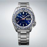 SEIKO 5 Mod. CHECKER FLAG AUTOMATIC LIMITED EDITION watch with blue dial and stainless steel band
